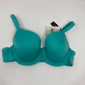 NWT Cacique Bra 36C Cooling French Full Coverage Underwire Teal Blue Green